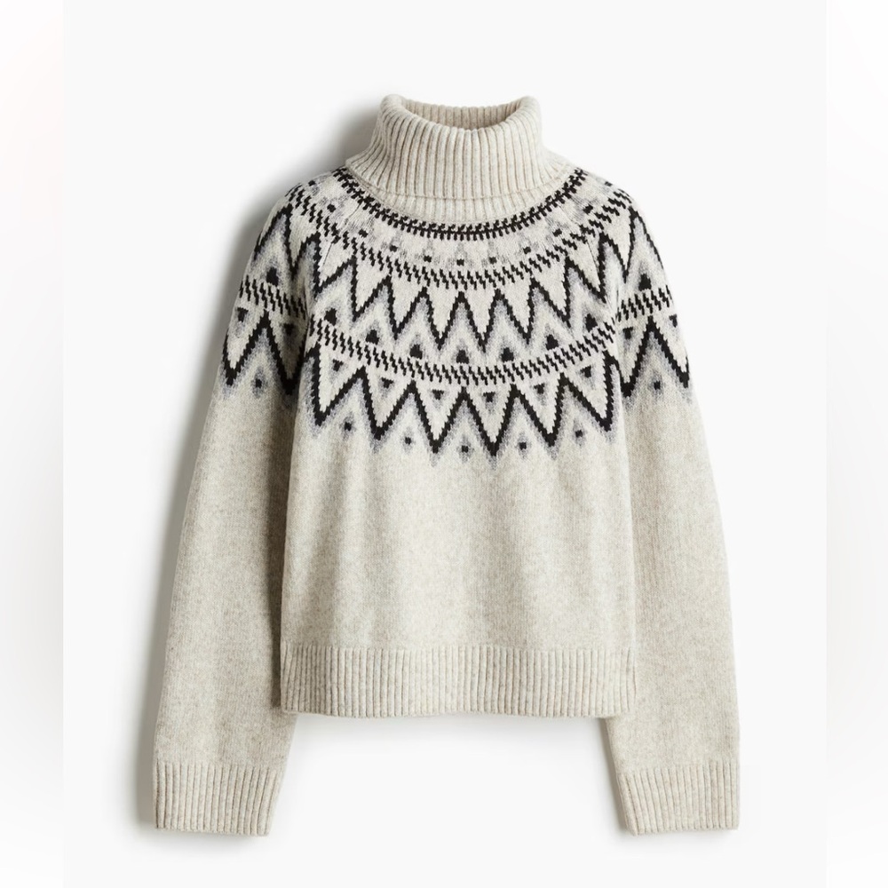 H&M | Patterned Turtleneck Sweater